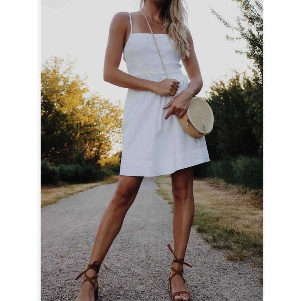 Aritzia Wilfred Sorrell Dress White Euro Summer Large